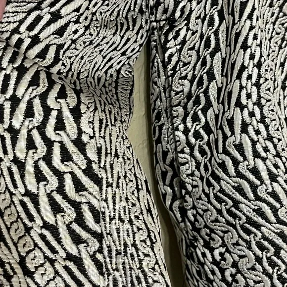 Caroline Rose Silver Chain Printed Dress Jacket Blazer size Large